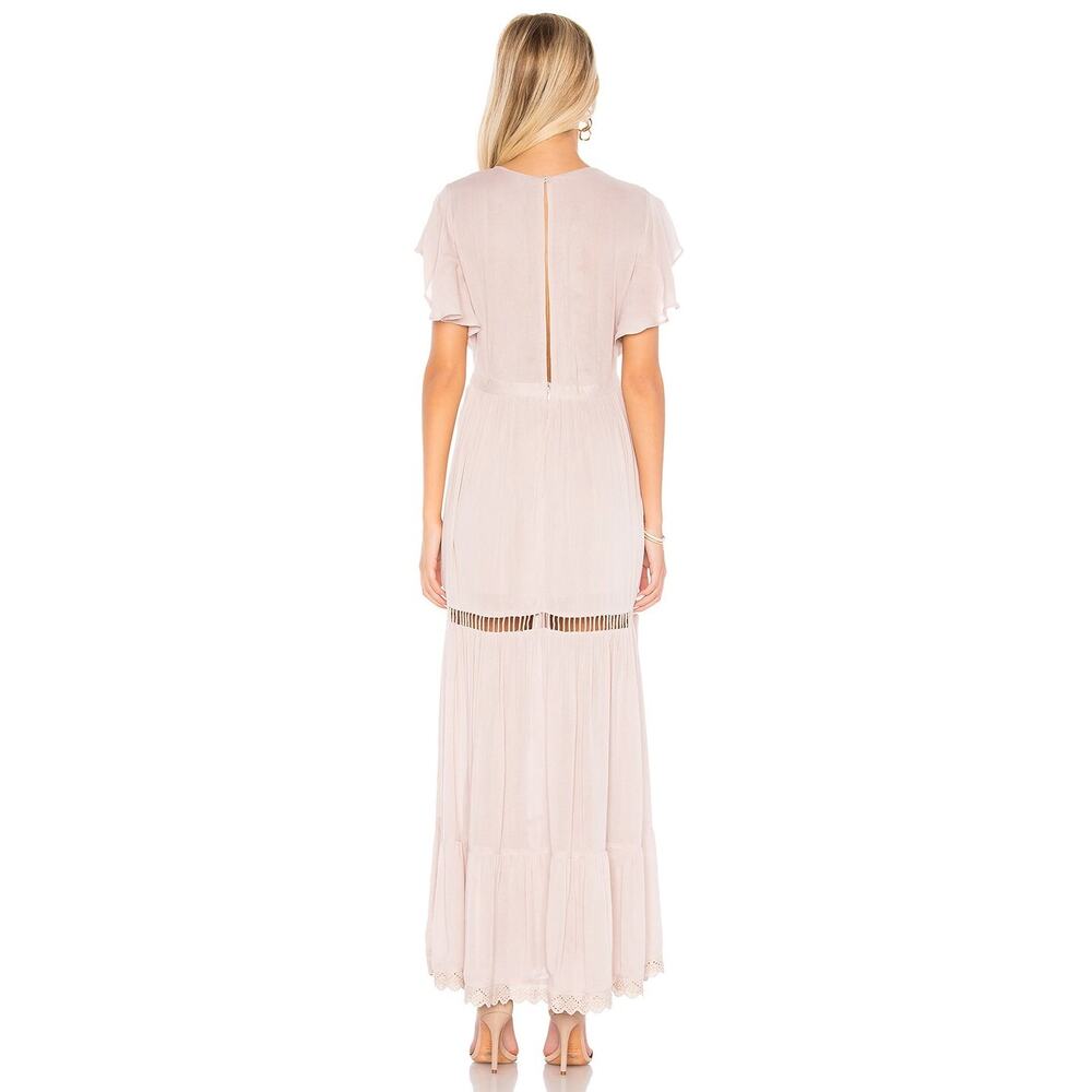 NWT Cleobella Amery Floral Embroidery Sheer Maxi Dress Lilac Size XS - Picture 4 of 4